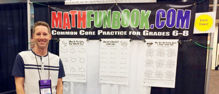 Nathan Charlton at Math Funbook booth