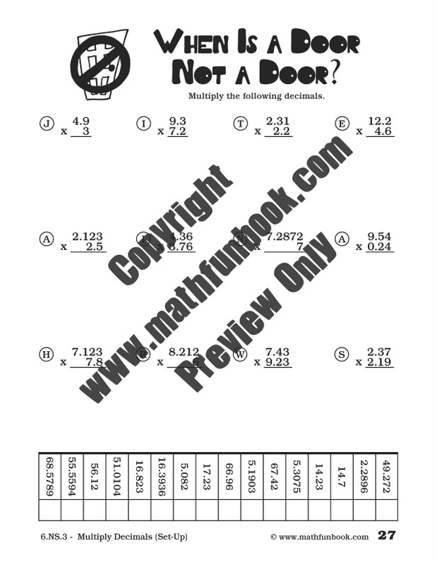 Grade 6 Common Core Math Worksheets - Math Funbook